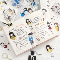salt based villain washi paper sticker pack daily hand decorative material diy character diary stickers