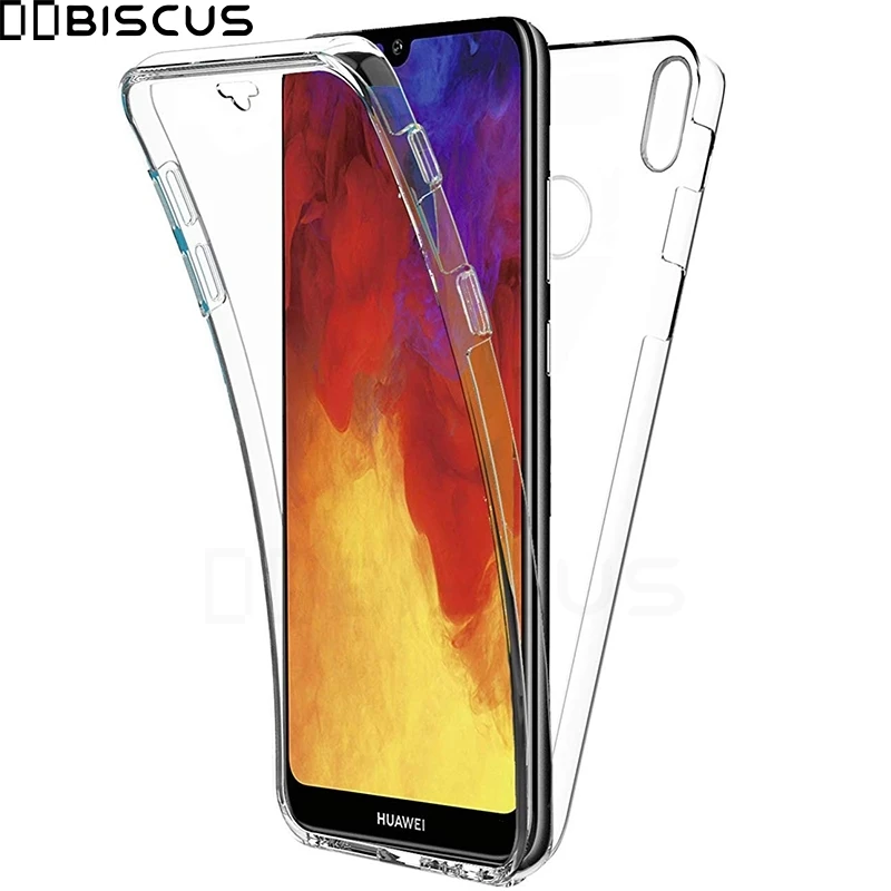 Двойной передний и задний защитный силиконовый чехол для Huawei P Smart Plus 2019 с полным