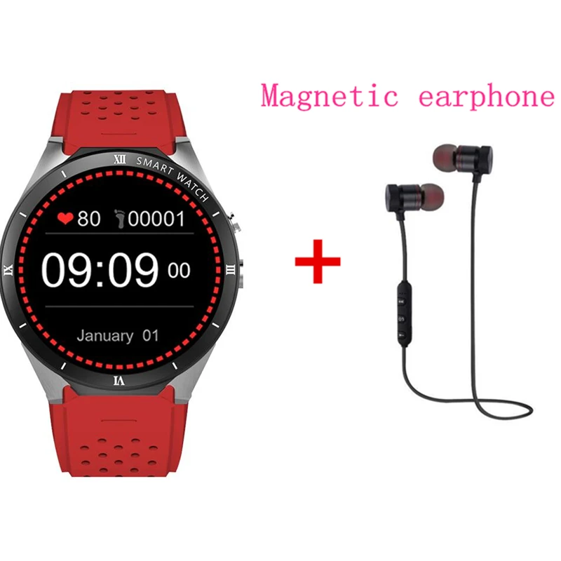 Для SAMSUNG gear 3 apple huawei xiaomi умные часы с монитором сердечного ритма 2 МП rкамера WIFI GPS rom/8 ГБ bluetooth браслет - Цвет: add BT earphone