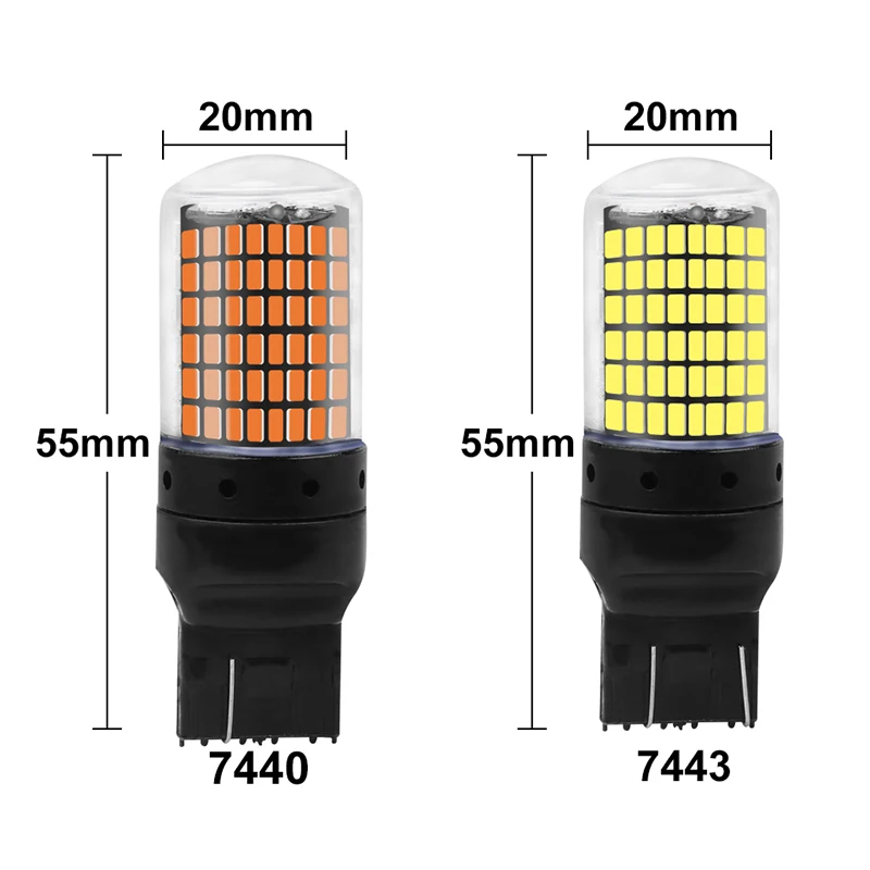 3014 144SMD T20 7443 7440 W21W WY21W LED W21/5 W 1157 Автомобильные огни стоп сигнал поворота задние