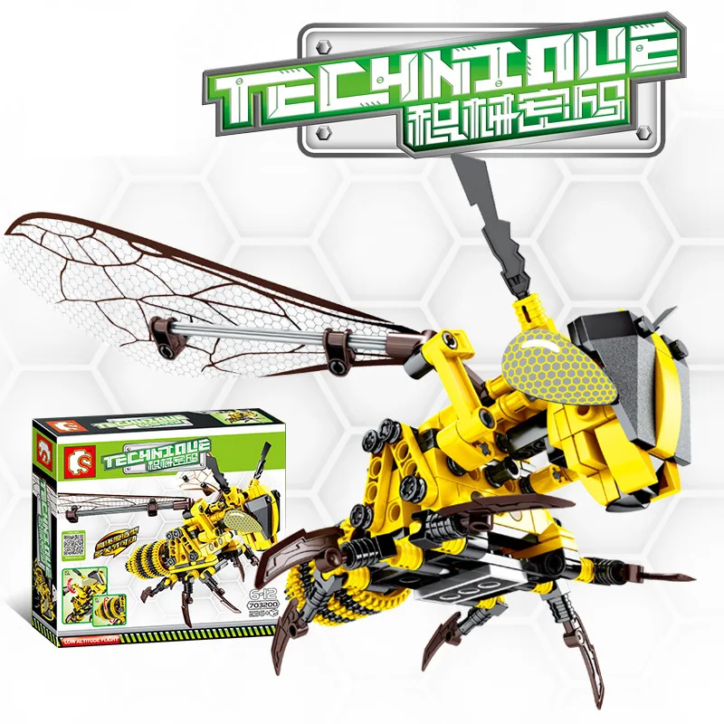 236 шт. имитация насекомых DIY пчелиная ОСА модель строительные блоки Совместимость