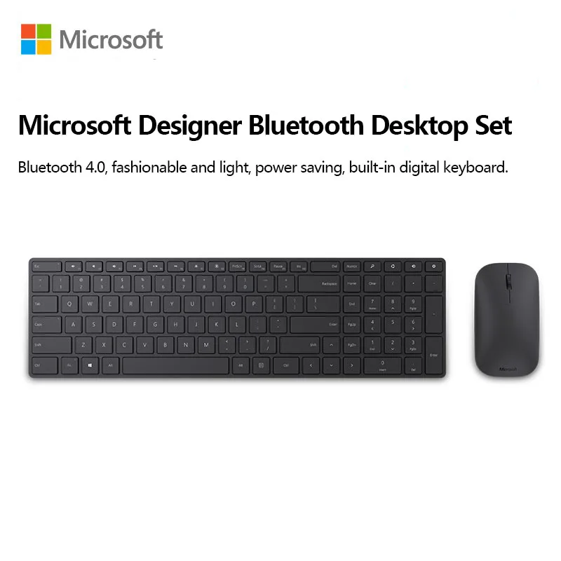 Microsoft дизайнер Bluetooth Настольный набор легкий беспроводной с клавиатурой и мышью