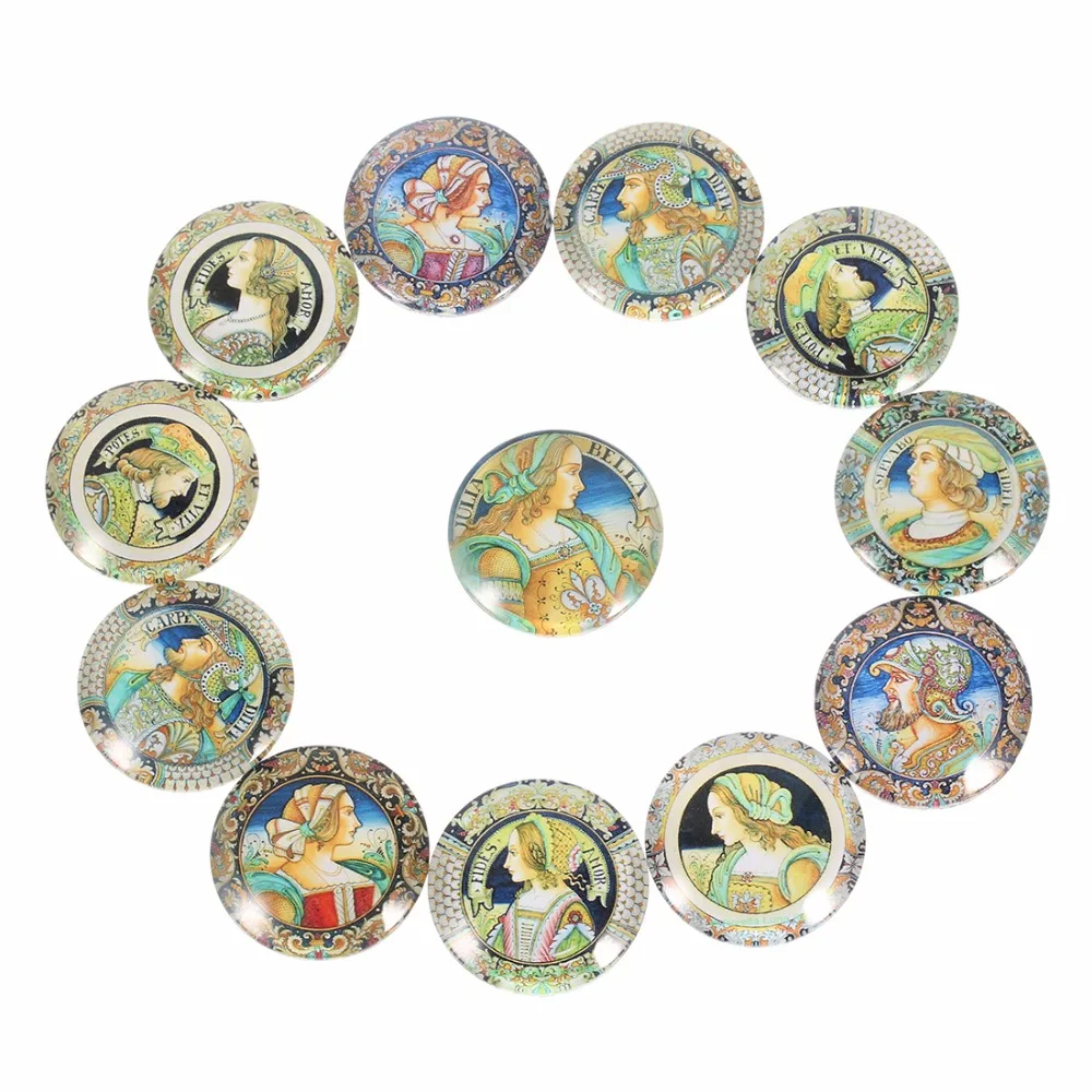 

LOULEUR 12/18/20/25mm Painting Photo Glass Photo Cabochon Cameo Round Blank Bangle Base Setting Supplies Craft Jewelry Makings