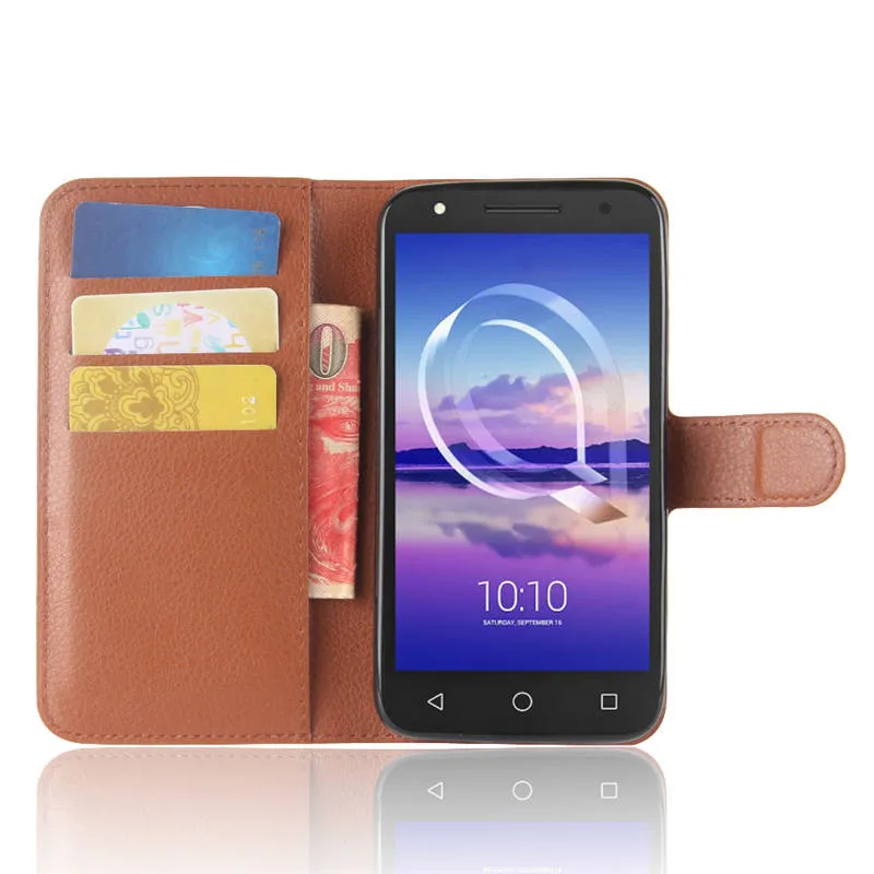 Чехол для Alcatel U5 HD 5 0 дюйма кошелек обложка на заднюю панель из искусственной кожи