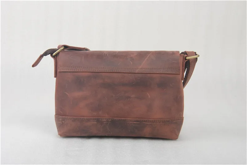 Сумка на плечо мужская из кожи Крейзи Хорс винтажная маленькая сумочка кросс