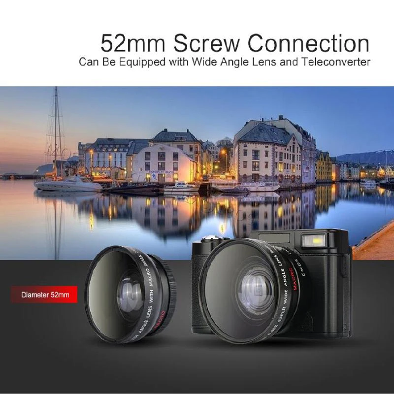 " TFT lcd Full HD 24MP цифровая камера видео 1080P видеокамера CMOS Видео объектив+ фильтр мини цифровая камера