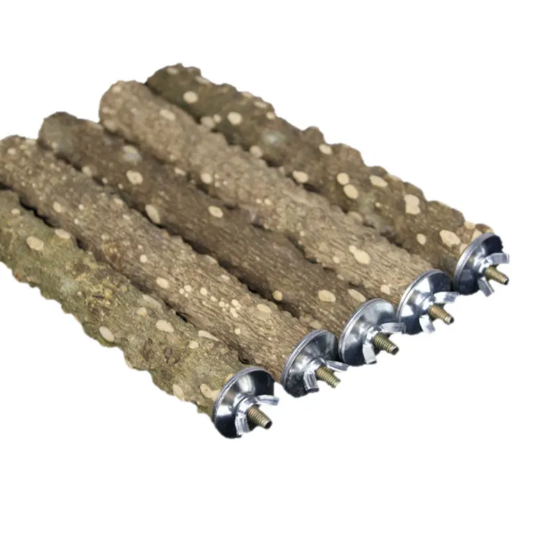 Портативный Parakeet из натурального дерева стоящая палка игрушки для домашних