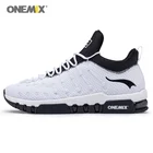 Кроссовки ONEMIX спортивные для мужчин и женщин, прогулочная обувь, дизайнерские, белые, с подушкой, для бега