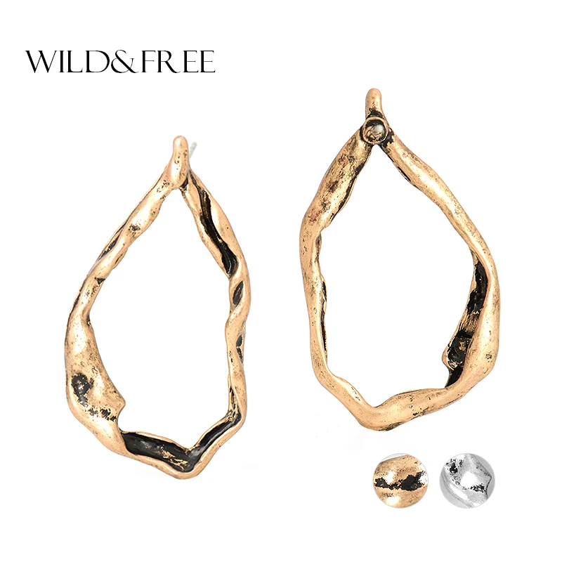 Винтажные простые геометрические серьги гвоздики ювелирные изделия для женщин