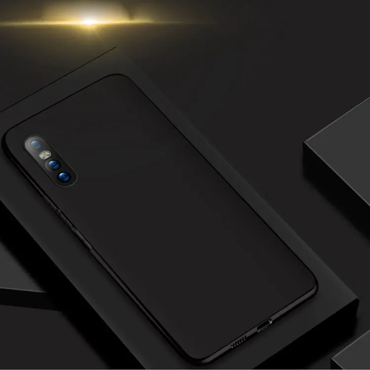 For VIVO X27 Pro V15 S1 iQOO X23 V11 X21i/Nex S A/X21 UD/V9 V5 Lite V7 Plus Y71 Y83 Y95 Case Black Soft Matte Cover Skin |