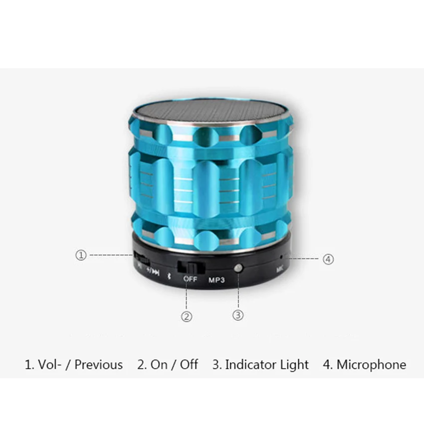 Aimitek S28 портативный металлический мини bluetooth динамик беспроводная стальная