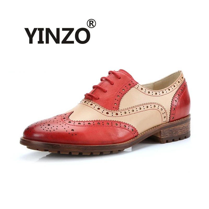 Большие размеры 40 качественные женские классические туфли броги в стиле ретро с