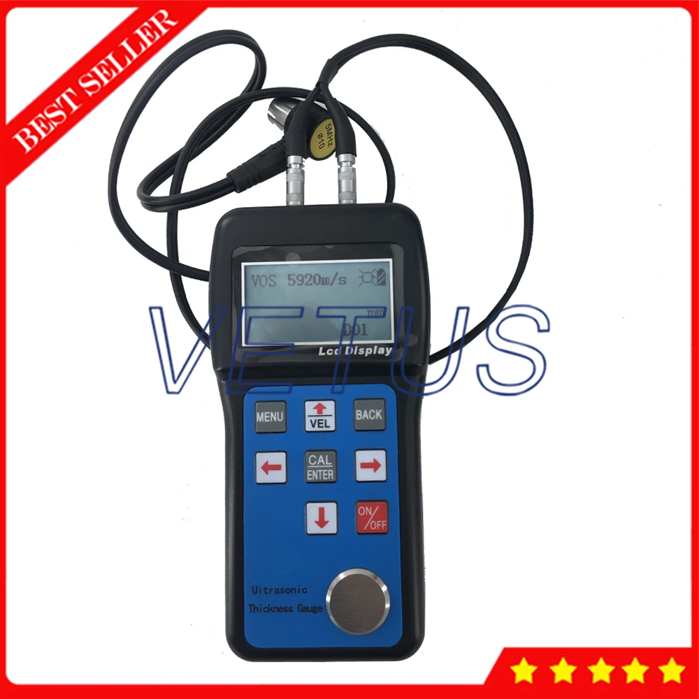 Ultrasonic Thickness Gauge Tester With 1000 to 9999 m/s Velocity Range VTS-160 For metals plastic ceramics composites Testing |