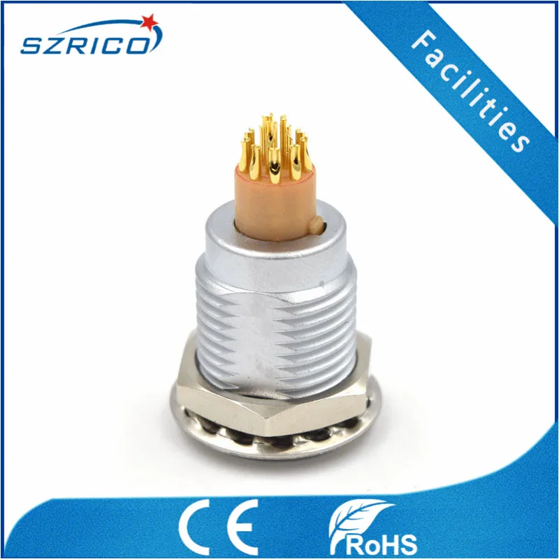 FGG/EGG.1B.312.CLAD62Z нажимной металлический разъем и розетка 12-контактный