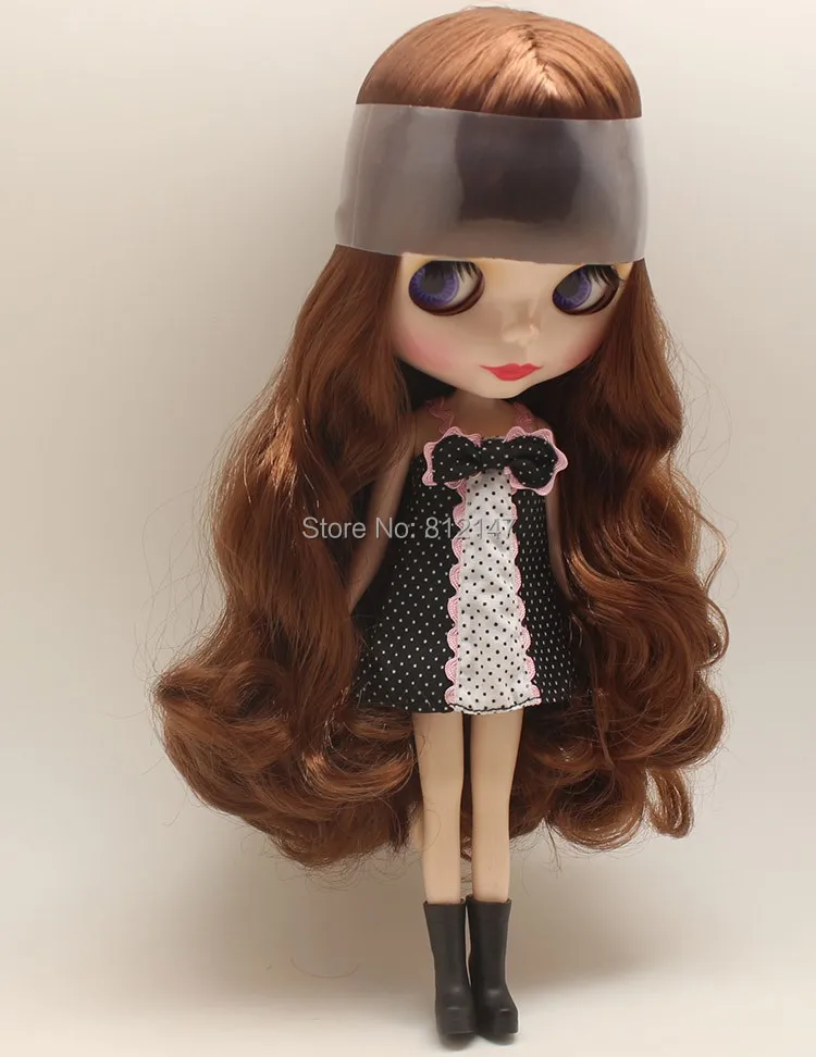Бесплатная доставка куклы телесного цвета (коричневые длинные вьющиеся волосы) |