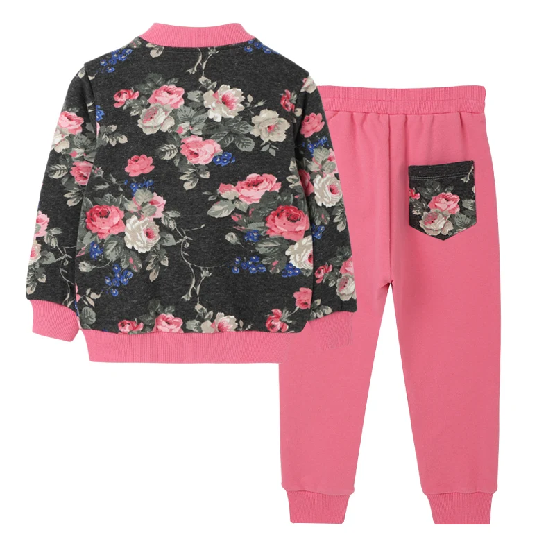 2017 зимняя одежда для девочек Детские костюмы Костюмы комплекты пальто с длинными