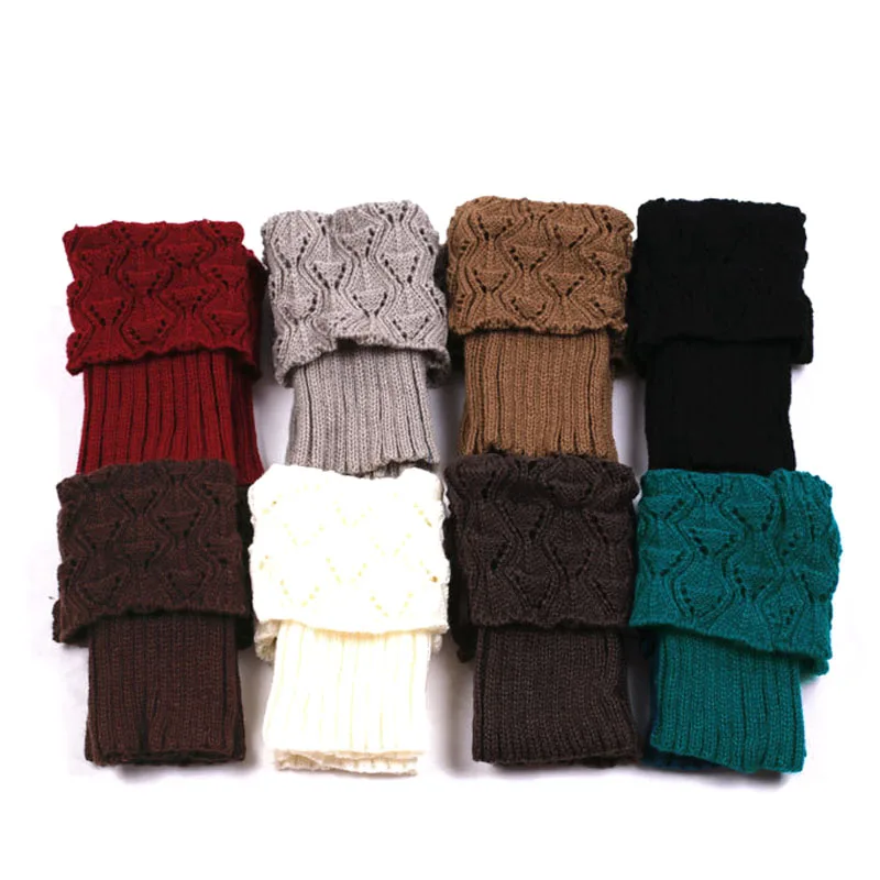 1 пара Женский вязаный манжет для ботинок вязаные топперы зимние носки под сапоги