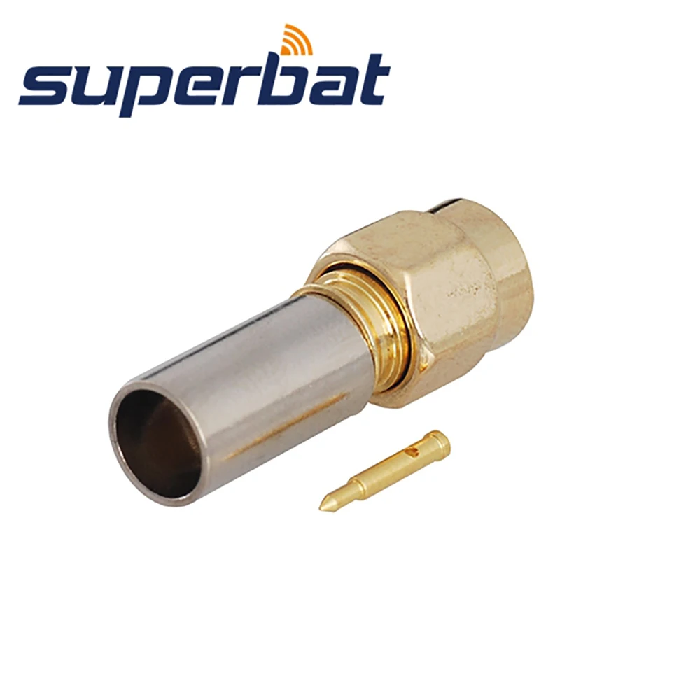 

Superbat 10pcs SMA Crimp Male RF Coaxial Connector for Cable RG59 LMR200