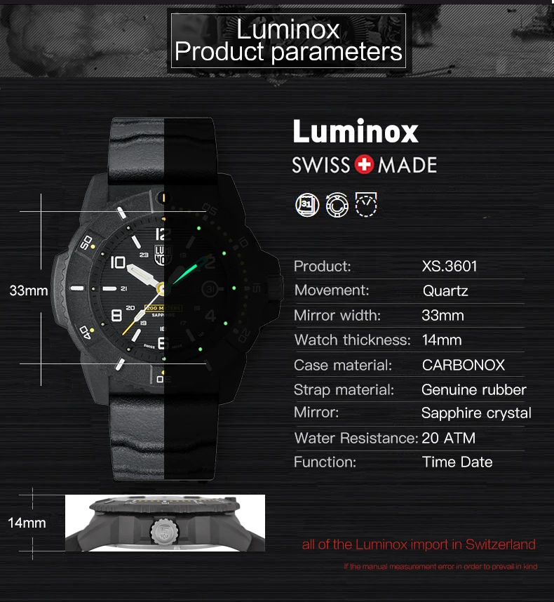 Luminox Часы мужские Relojes Hombre военные мужские часы кварцевые спортивные часы мужские s часы брендовые Роскошные водонепроницаемые Relogio Masculino