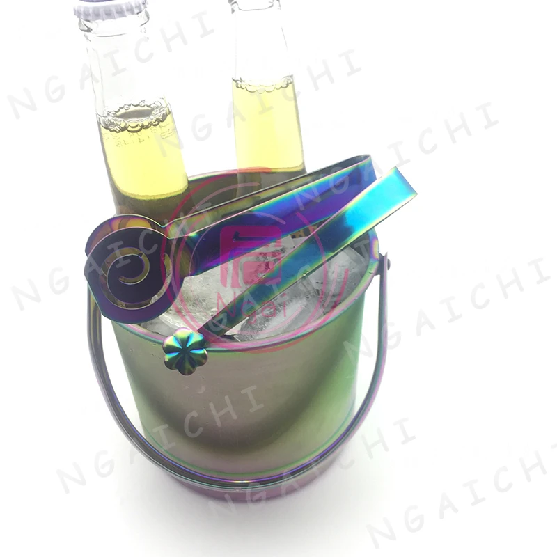 Набор ковшей для льда инструмент бара радуга нержавеющая сталь ведра лоток с