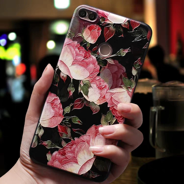 Черный мягкий чехол с цветами для Xiaomi Mi A2 Lite Funda Xiomi A1 Mia1 Mia2 Redmi 6 Pro 6Pro | Мобильные