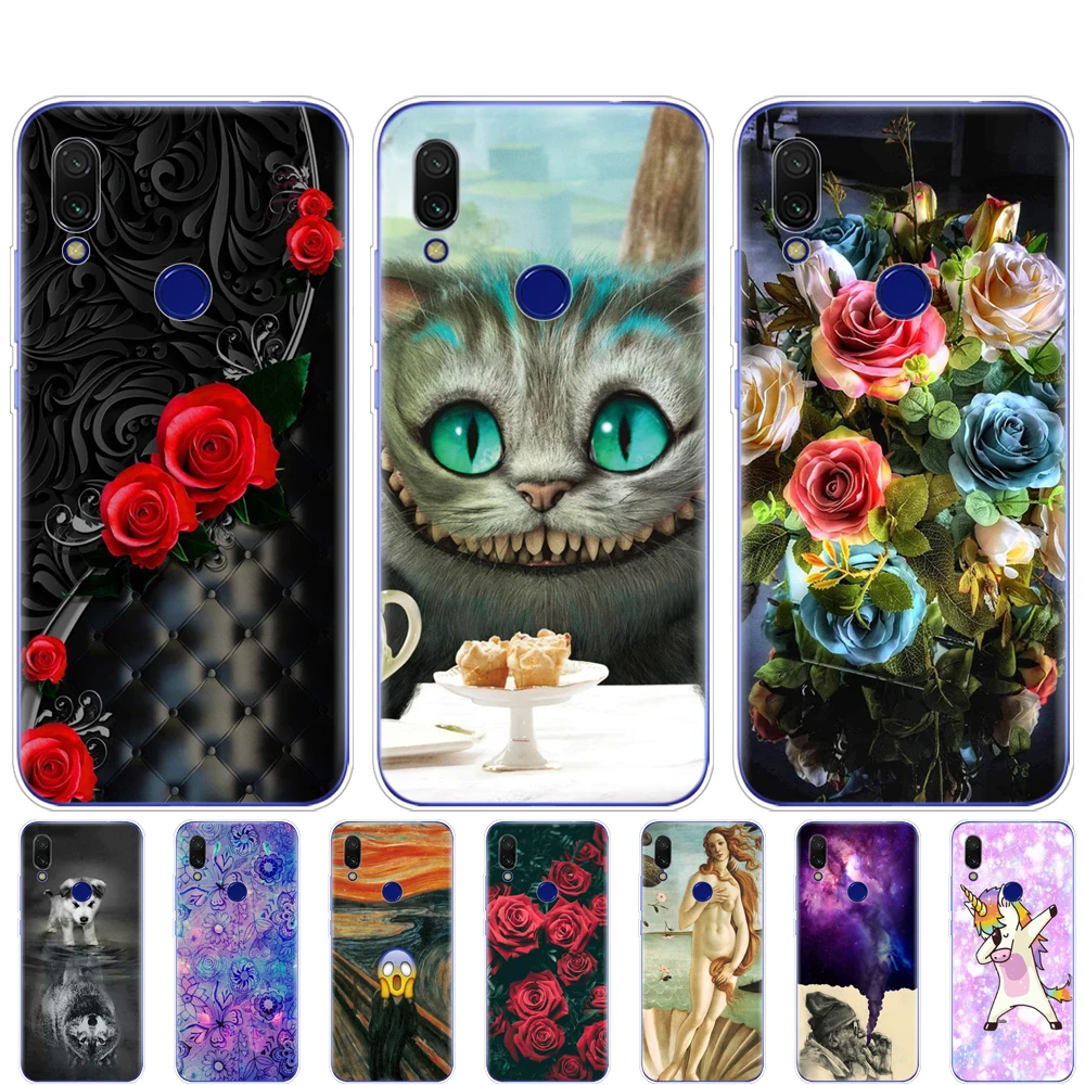 Чехол для xiaomi redmi 7, силиконовый мягкий ТПУ с рисунком, чехол для xiaomi redmi 7, 6,26 дюймов, snapdragon 632, модель fundas coque bumper