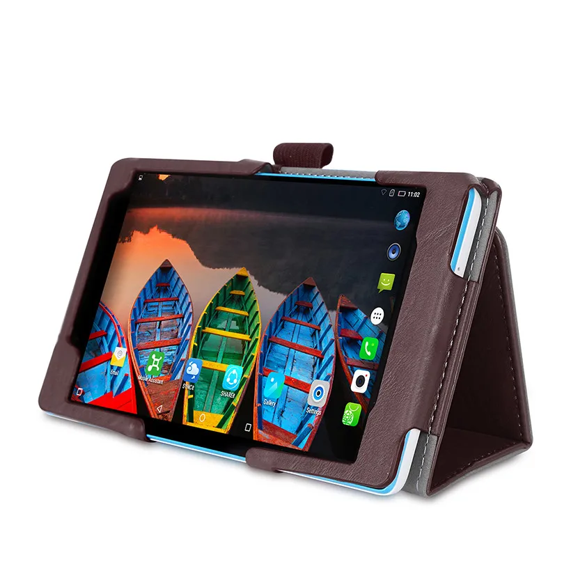 Защитный кожаный чехол для Lenovo Tab 3 730M 730F 730X 7 дюймов TB3-730F планшета с держателем рук