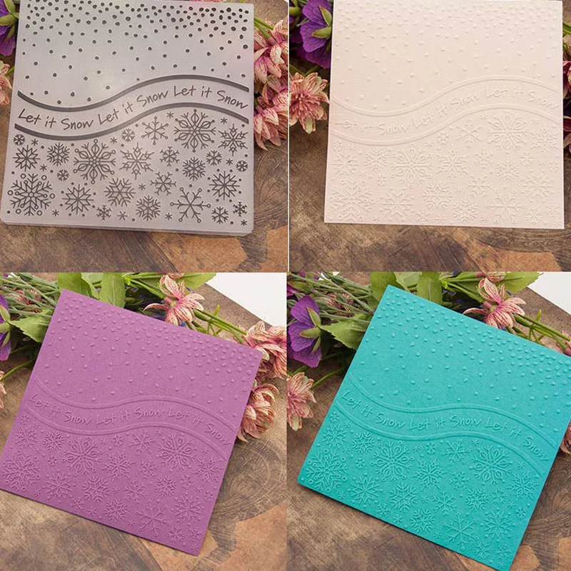 Зимняя папка для выбивания цветов снега принадлежности изготовления карт бумага