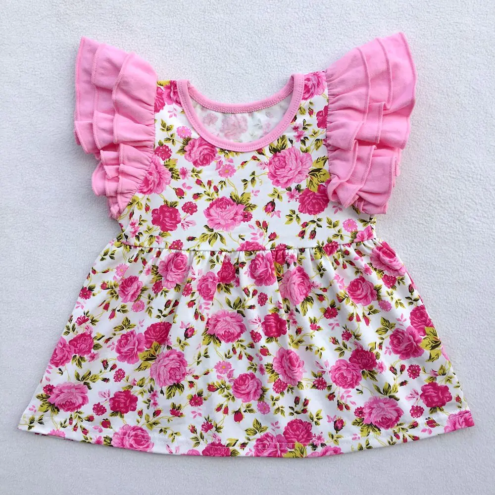 Тройная оборка топ с рукавами фонариками однотонные рубашки оборками хлопковый