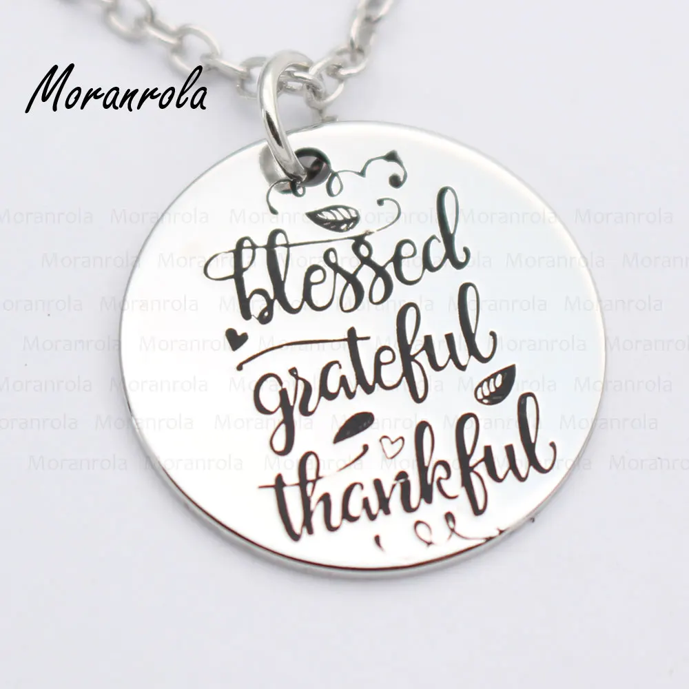 Новый брелок с медным ожерельем &quotBlessed Grateful&quot очаровательные ювелирные изделия