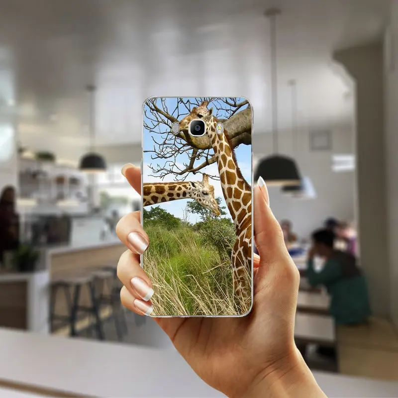 Милое животное Жирафы мягкий TPU мобильный чехол для телефона samsung Galaxy Note 2 3 4 5 8 S2 S3