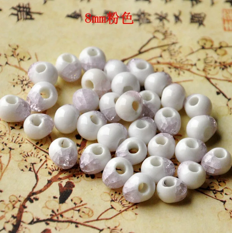 40 шт. керамические бусины 8 мм 6 цветов|loose beads|beads for jewelry makinghole beads |