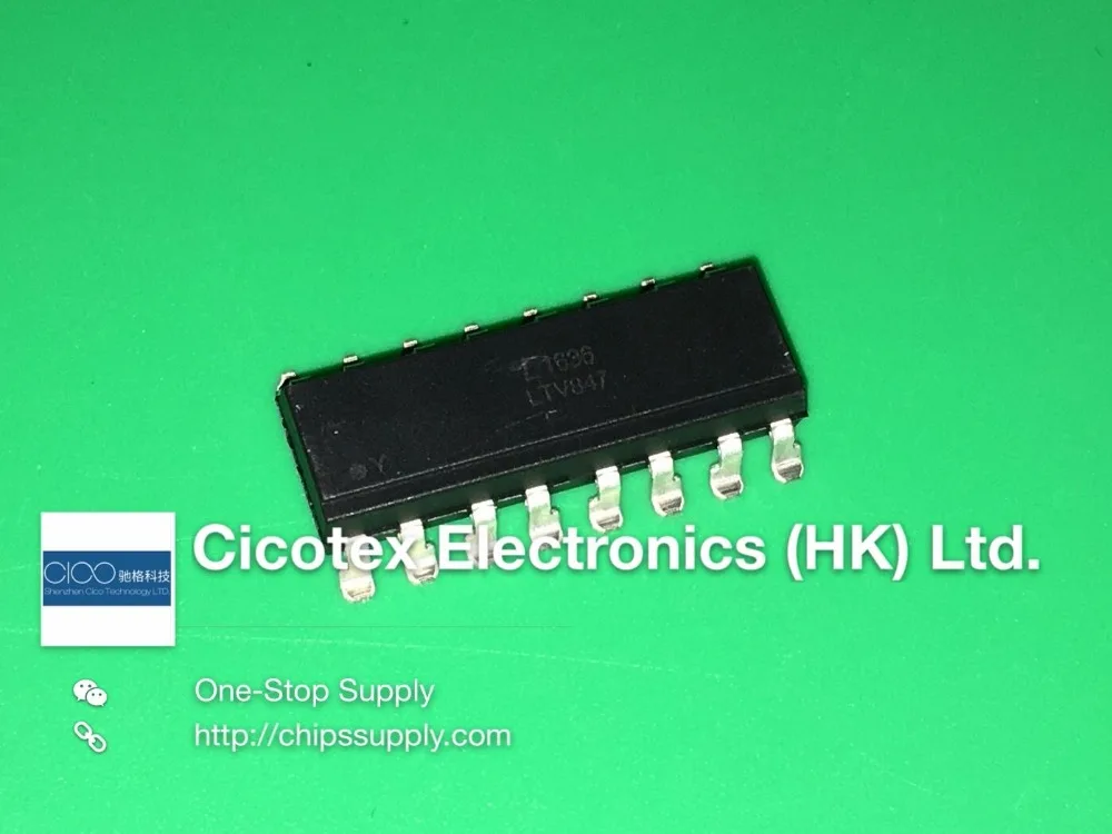 10pcs/lot LTV847S LTV-847S-TA SOP16 OPTOISOLTR 5KV 4CH TRANS 16-SMD LTV847 |