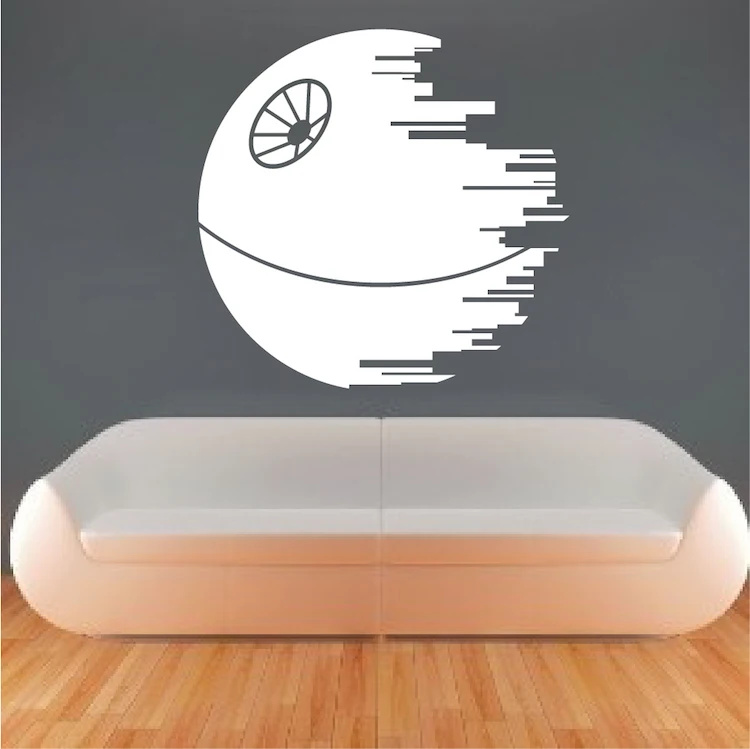 Death Star Wall Decals Sofa TV Background Decorate Abstract Stickers Home Decor Living Room Bedroom Sticker Art Decal ZA785 | Дом и сад