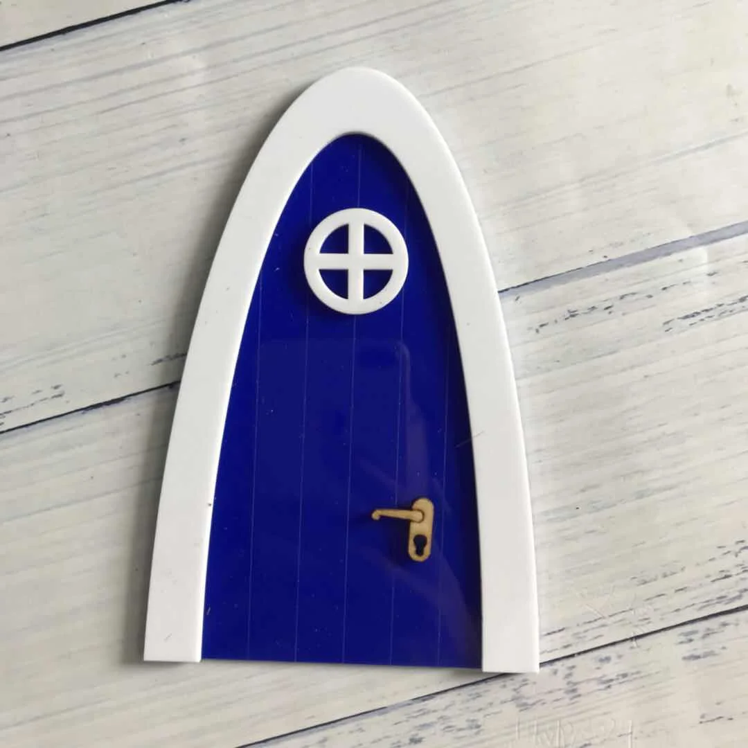 Dark Blue Arch Зубная фея дверной комплект отличный подарок для миниатюрных сказочных дверных аксессуаров розовые двери дома Хоббита игрушки для детей - Цвет: Dark Blue Arch