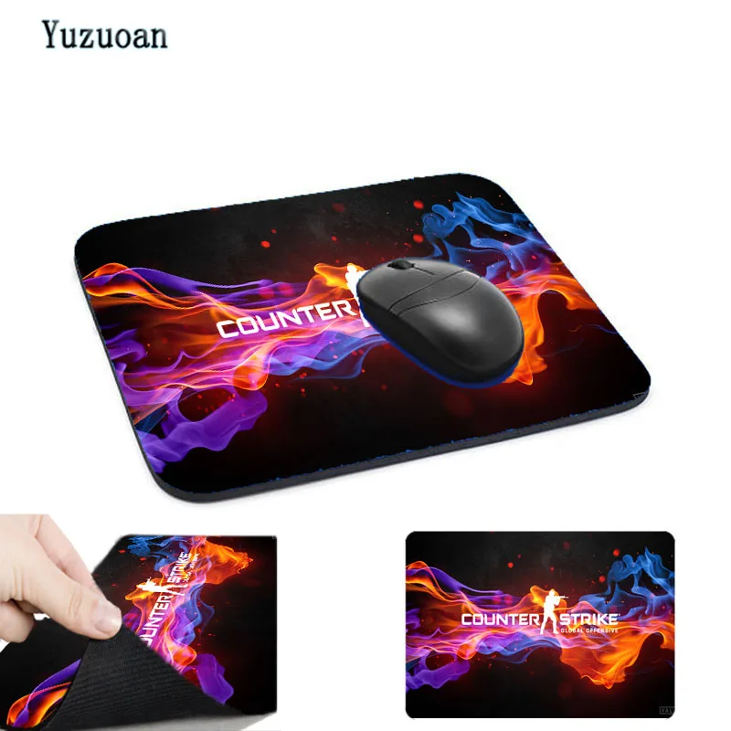Yuzuoan DIY 22*18/25*20/29*25 см Коврик для мыши из натуральной резины контроль скорости