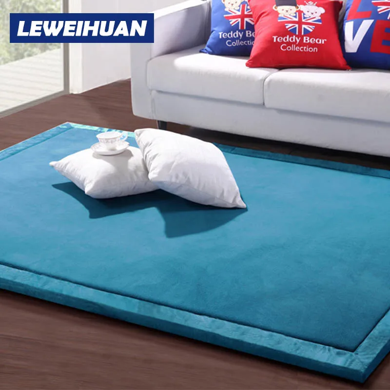 LEWEIHUAN 2cm Baby Play Mats Coral Fleece Blanket Game Carpet Living Room Children Bedroom Rugs Eco-friendly Blanket Gifts - Цвет: LWH-1079-7