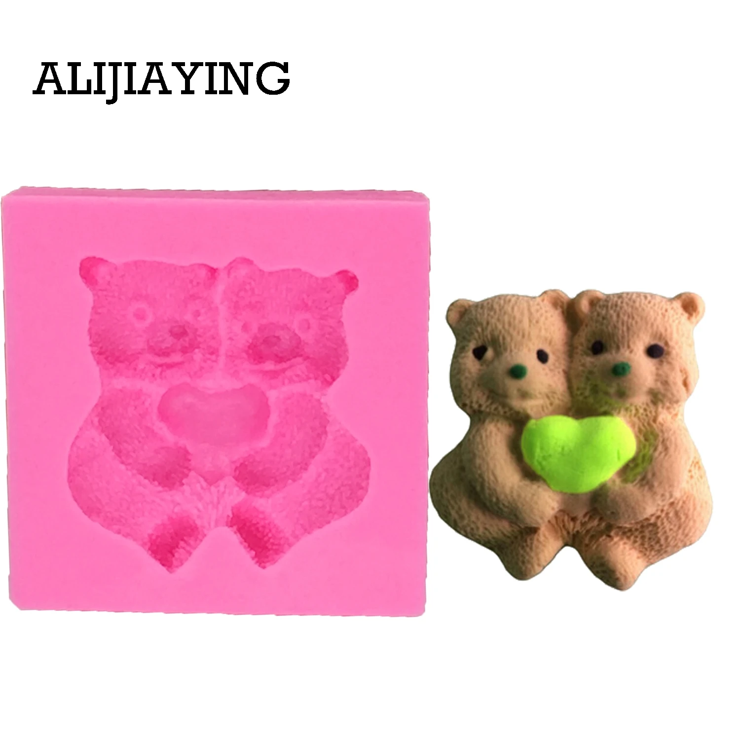 

M0386 1Pcs lovely bear Silicone Cake Silicone Mold Fondant Cake Decorating Tools Border Decoration Mold