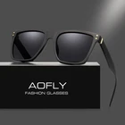 Мужские солнцезащитные очки AOFLY, черные Винтажные Солнцезащитные очки с поляризацией, AF8033, лето 2019