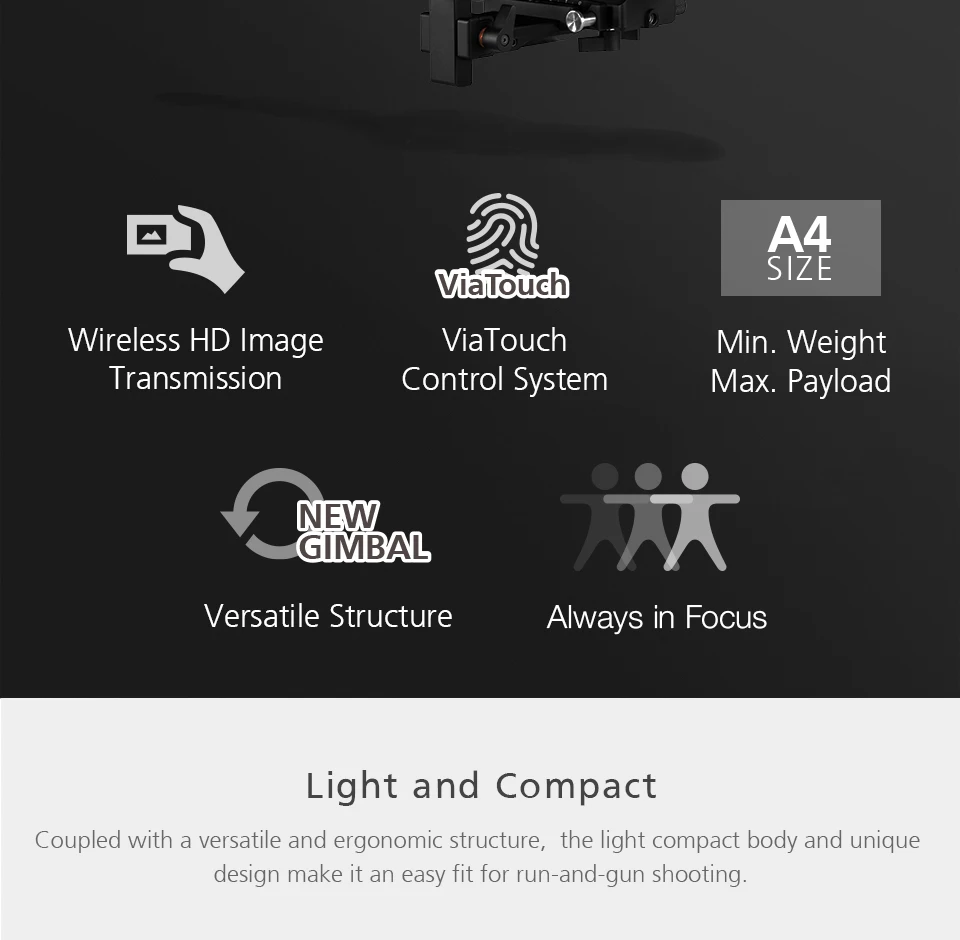 ZHIYUN официальный weebill лаборатории 3-х осевая передача изображения Стабилизатор Для беззеркальных камер OLED дисплей Портативный монопод с шарнирным замком