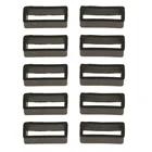 Сменный резиновый ремешок для часов, черный, 20 мм, 10 шт.