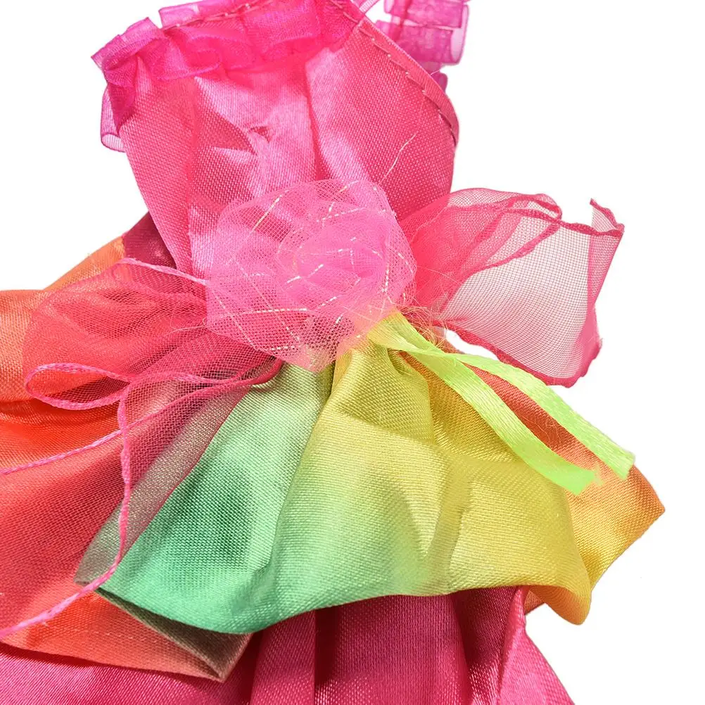 1 шт. модное летнее Кукольное платье на одно плечо Радужное праздничное принцессы