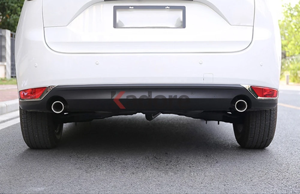 Для Mazda CX5,- KF ABS хромирование, задняя часть автомобиля противотуманных фар крышки лампы бампер облицовочная крышка защита Стайлинг