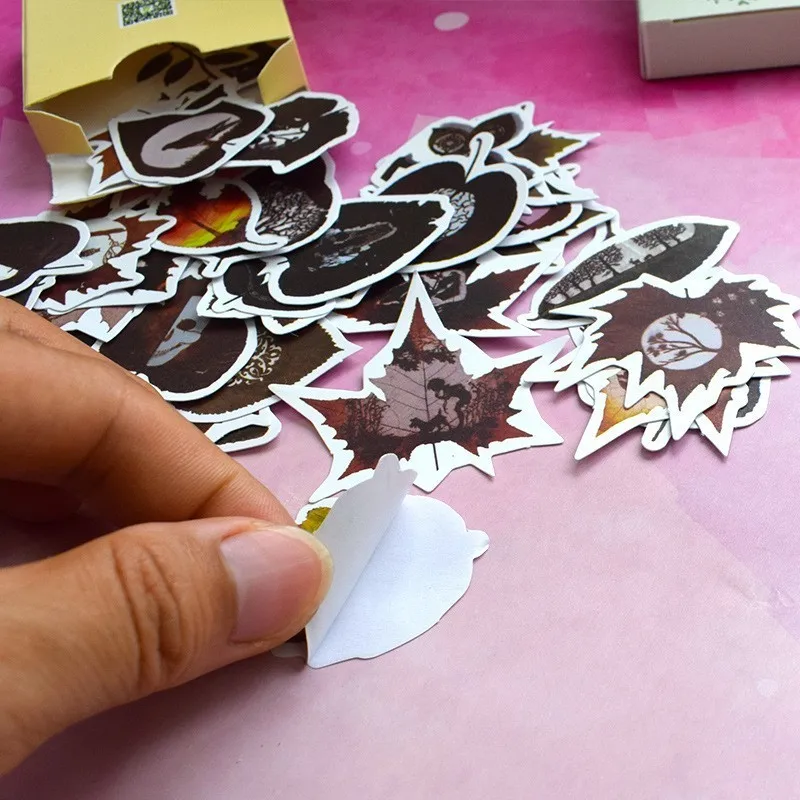 40 шт./кор. Цвет с милым принтом Бумага декоративный стикер DIY альбом печать для скрапбукинга Стикеры канцелярский подарок Материал Escol