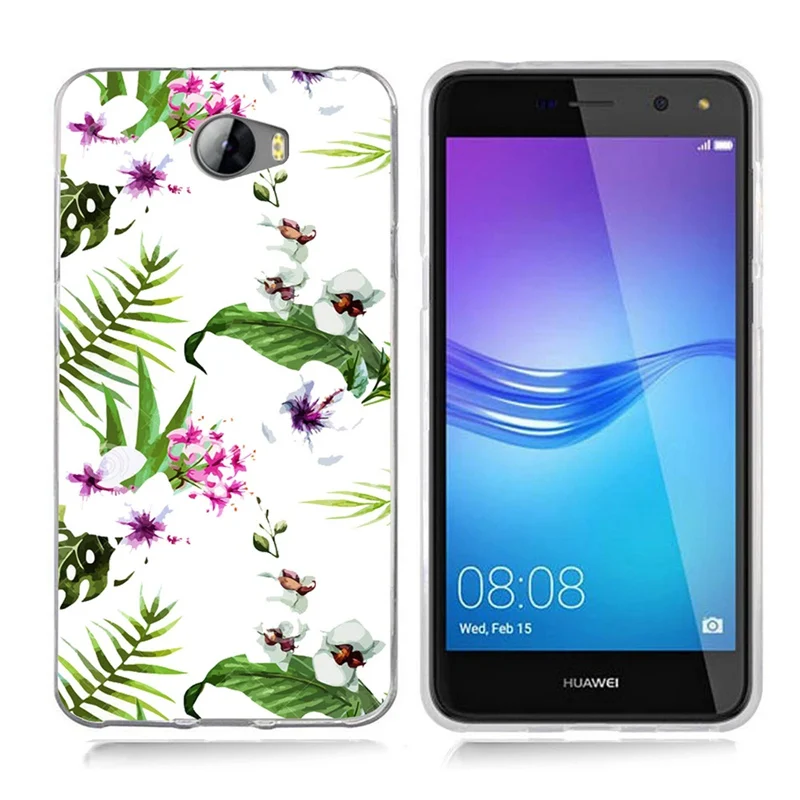 Чехол для Huawei Y5 ii Y5ii чехол/5A LYO-L21/Y6 II компактный ТПУ цветной мягкий мраморный