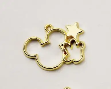 as shown MRHUANG 10 шт./упак. Кошка Луна Заготовка под Шарм металлический кулон рамка Пустые Подвески гнездовая оправа УФ Смола Рамка ювелирные изделия DIY ремесло - Окраска металла: as shown