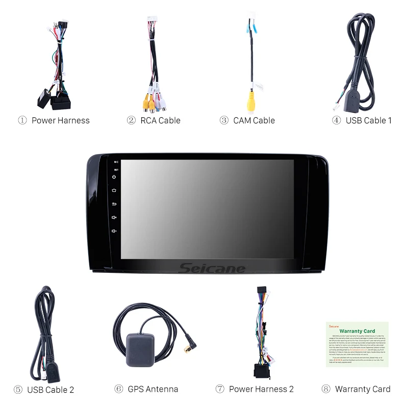 Автомагнитола Seicane для Mercedes Benz R Class W251 R280 R300 R320 R350 R63 2006 2011 2012 2013 Android 8