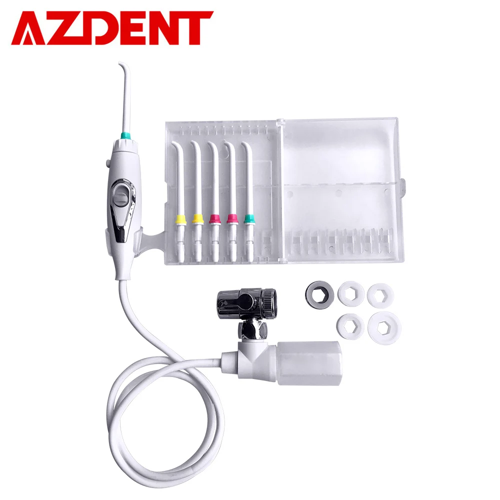 

New 6 Tips Faucet Oral Water Irrigator Dental Flosser Switch Portable Irrigation Tooth Brush Cleaning SPA Jet Teeth Whitening