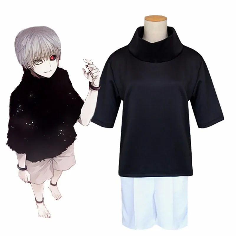 JP Аниме Токио вампиры Kaneki Ken Косплей Костюм Полный комплект повседневный костюм