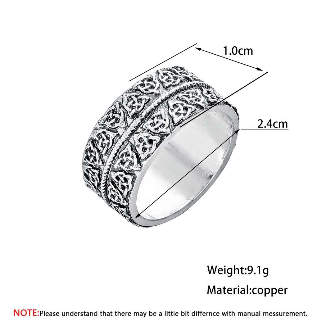 Kinitial модные руны викингов широкое кольцо резные узел кольца ювелирные изделия